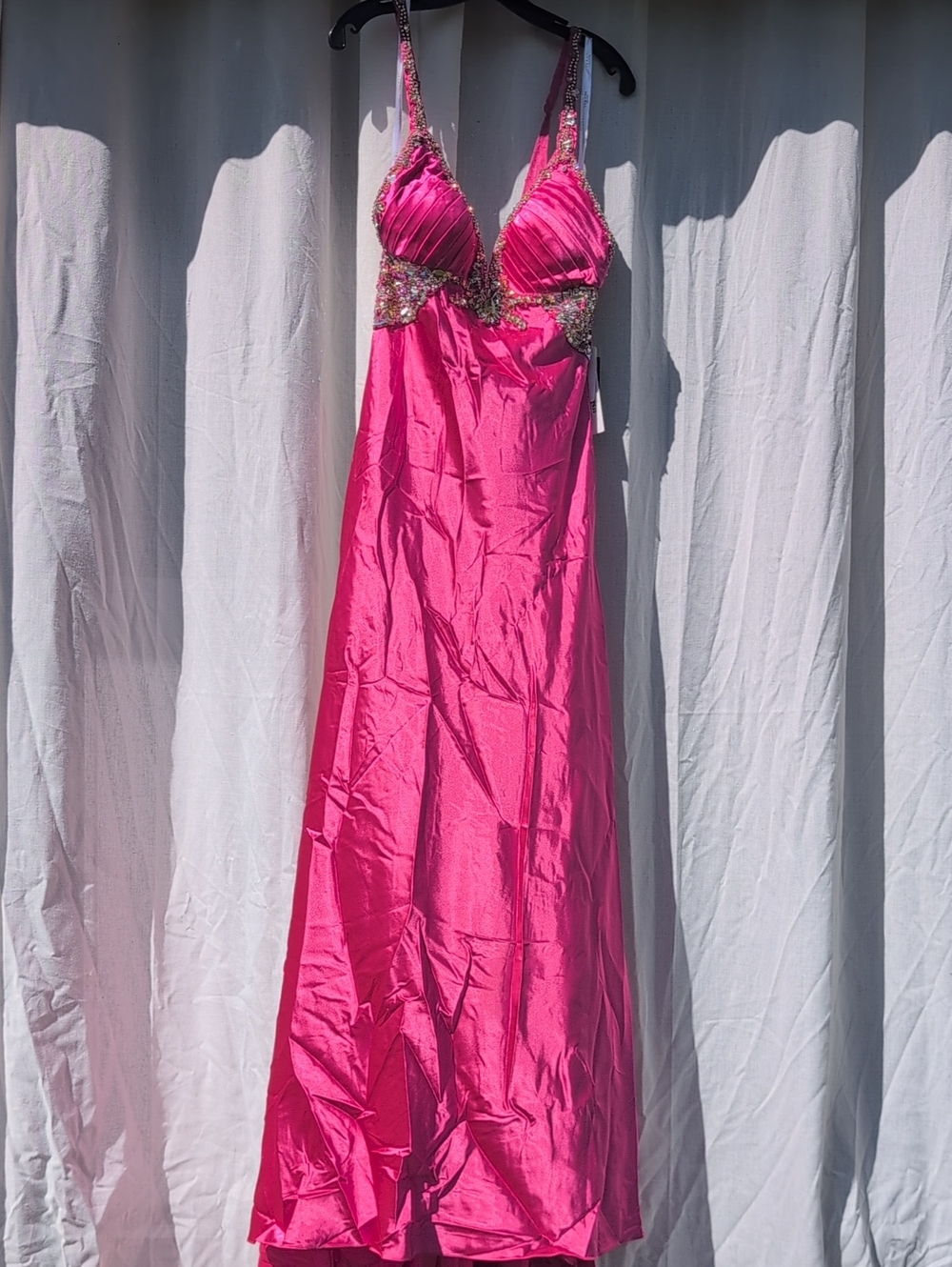 Terani Couture Fuchsia Embellished Prom Gown